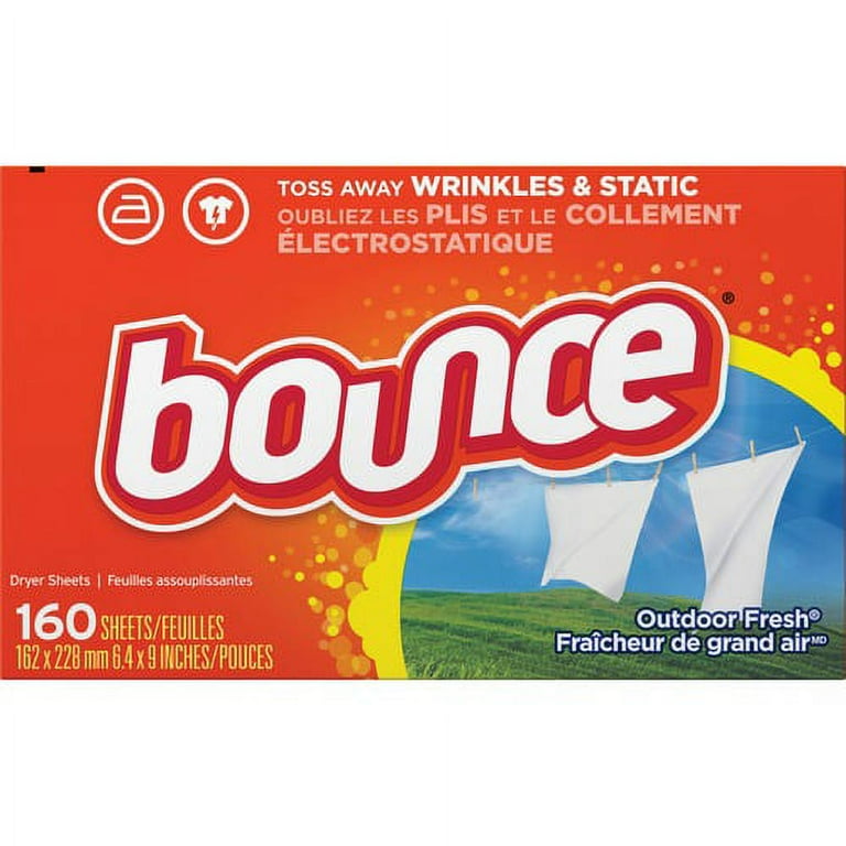 Bounce Dryer Sheets, Sold as 1 Box, 160 Each per Box Bounce Dryer Sheets, Sold as 1 Box, 160 Each per Box