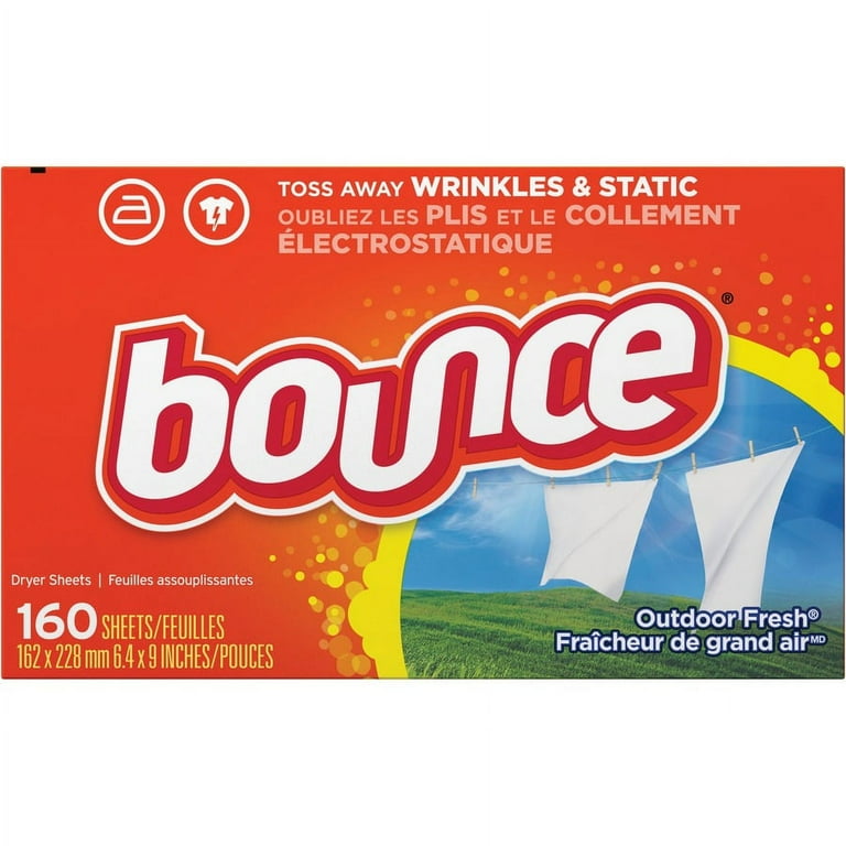 Bounce Dryer Sheets, Sold as 1 Box, 160 Each per Box Bounce Dryer Sheets, Sold as 1 Box, 160 Each per Box