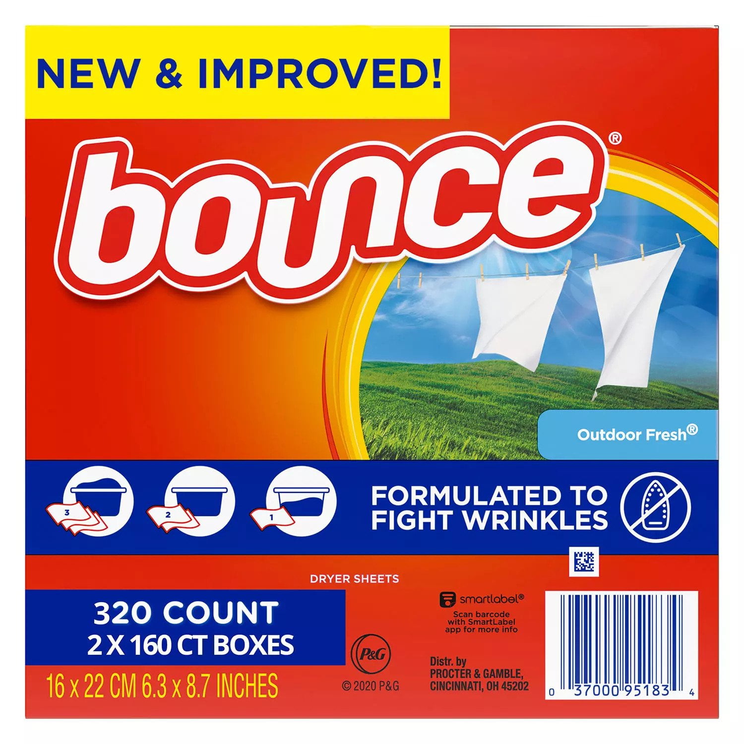 Bounce Outdoor Fresh Dryer Sheets (240-Count) 003700055193 - The