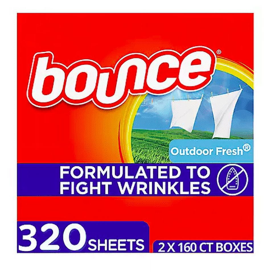 Bounce Outdoor Fresh Scent Fabric Softener Dryer Sheets (160-Count) (Case  of 6) PGC80168CT - The Home Depot