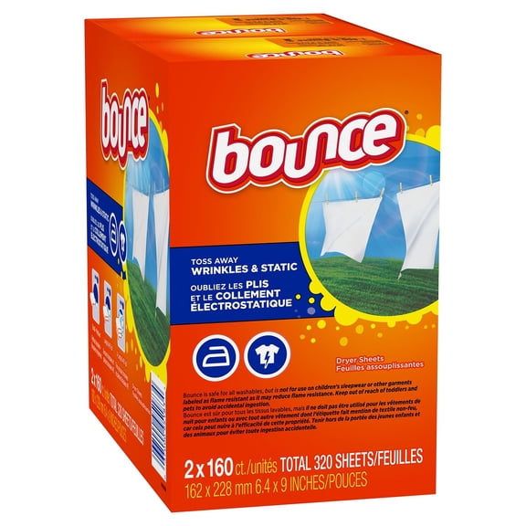 Bounce Fabric Softener Dryer Sheet Outdoor Fresh Bounce (2 x 160 ct.)