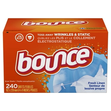 Bounce Fabric Softener Dryer Sheets, Fresh Linen Scent, 240 Count