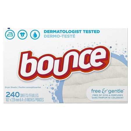 Bounce Fabric Softener and Dryer Sheets Bounce, Free and Gentle, 240 Count