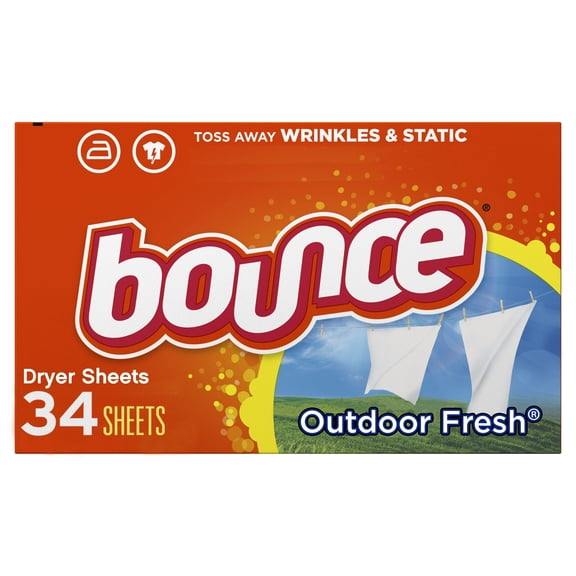 Bounce Outdoor Fresh Fabric Softener Dry Sheets, 34 Ea..