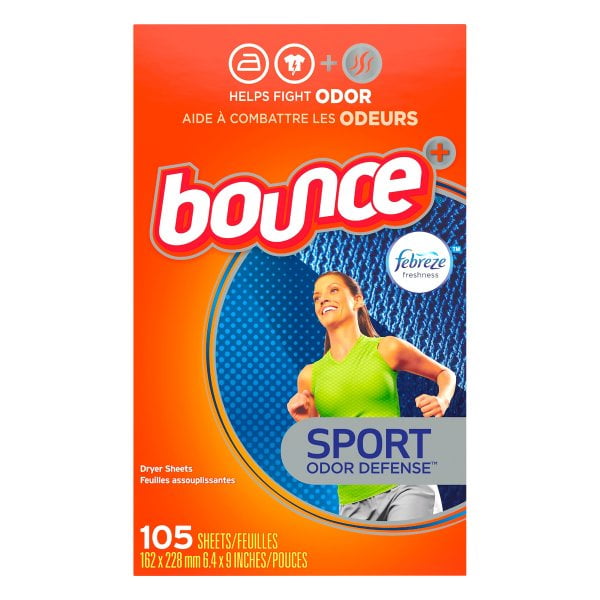 Bounce Fabric Softener Dryer Sheets, Pure Sport, 105 Count