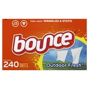 Bounce Fabric Softener Dryer Sheets, Outdoor Fresh Scent, 240 Count