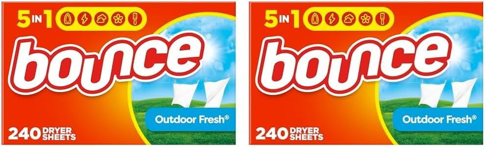 Bounce Fabric Softener and Dryer Sheets, Outdoor Fresh, 240 Count