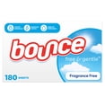 thumbnail image 1 of Bounce Dryer Sheets, Free & Gentle, Unscented, 180 Count, 1 of 11