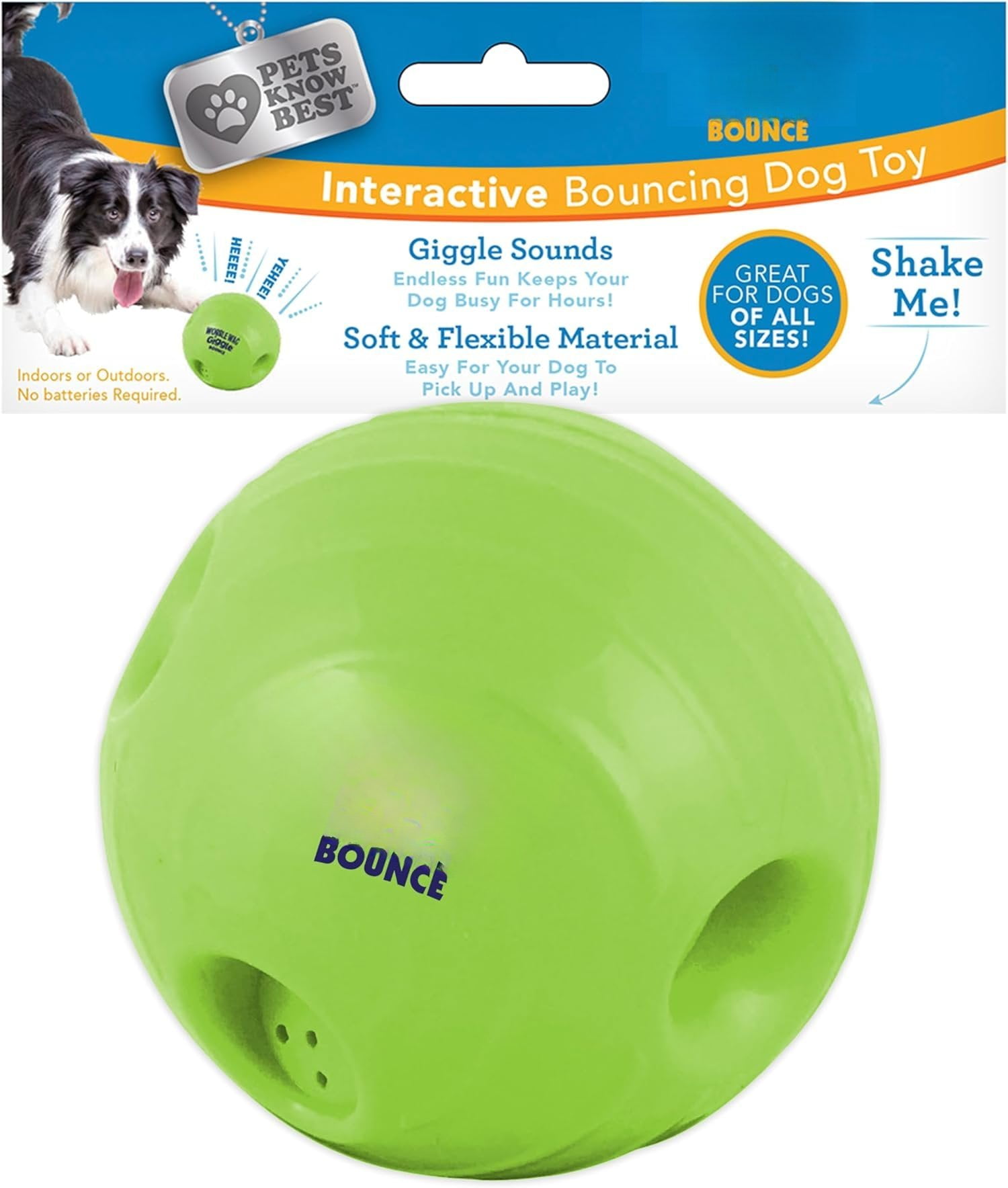 Bounce Interactive - Sound Making Bouncing Ball for Dogs Ages Indoor ...