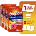 thumbnail image 1 of Bounce Mega Fabric Softener Dryer Sheets, Paradise Blossom Scent, 180 Count, 1 of 11