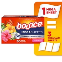 Bounce Dryer Sheets, Paradise Blossom Scent, 50 Mega Dryer Sheets
