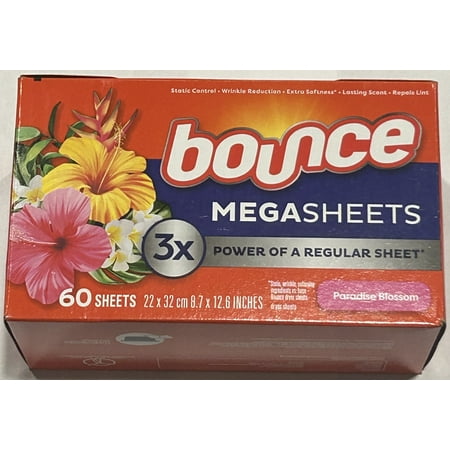Bounce Mega Dryer Sheets Lasting Fresh Outdoor Fresh & Clean Scent (Pack of 8)