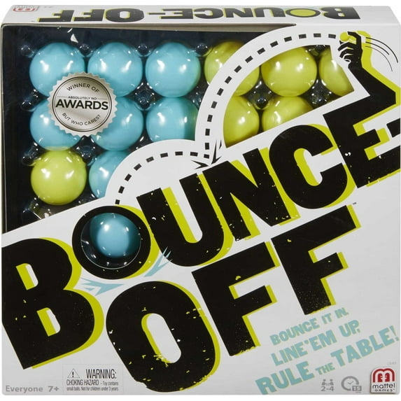 Bounce-Off Party Game for Kids, Adults and Family Night, Bouncing Balls Challenge for 1-4 Players