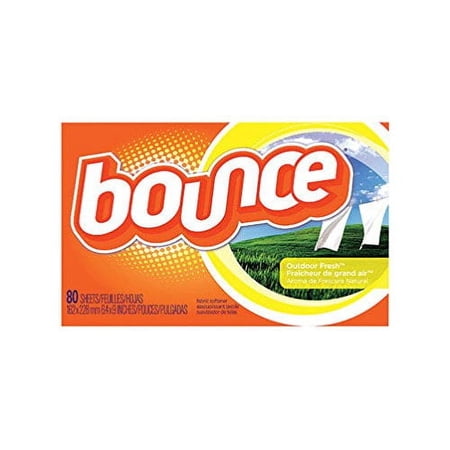Bounce Outdoor Fresh Scent Fabric Softener Sheets, 80 Count, 2 Pack