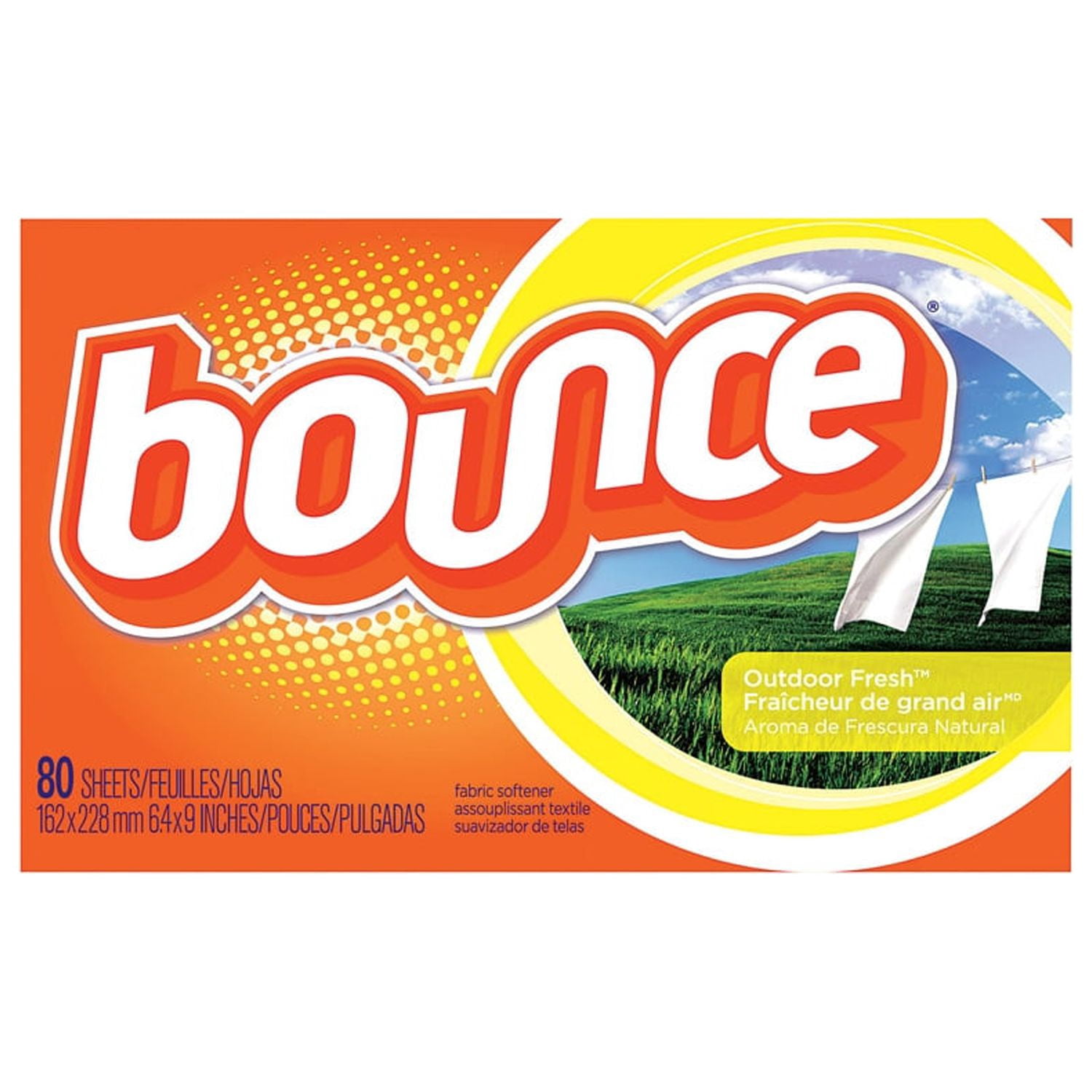 Bounce Outdoor Fresh Scent Fabric Softener Sheets, 80 Count - Walmart.com