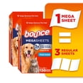 thumbnail image 1 of Bounce Dryer Sheets, Pet Hair and Lint Guard, Fresh Scent, 130 Mega Dryer Sheets, 1 of 10