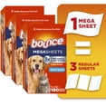 thumbnail image 1 of Bounce Pet Hair and Lint Guard Mega Dryer Sheets with 3X Pet Hair Fighters, Fresh Scent, 180 Count, 1 of 10