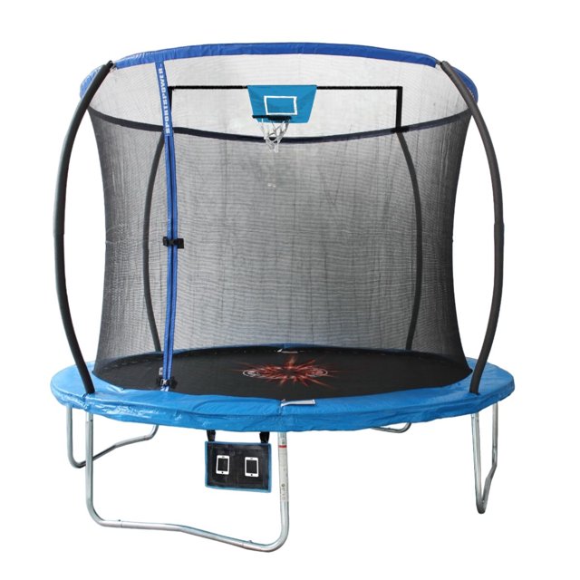 Bounce Pro 10ft Trampoline with SteelFlex Enclosure, Basketball