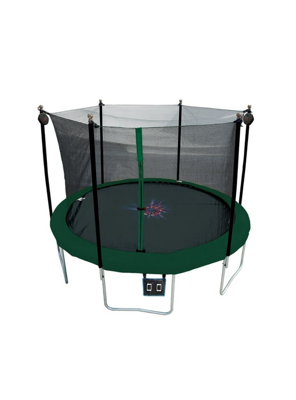 Bounce Pro 12ft Trampoline & Enclosure with Electron Laser Shooter Game and Flash Lite Zone and Phone Pouch