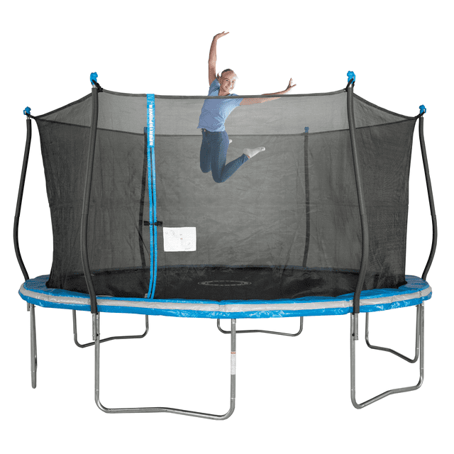 Bounce Pro 14' Trampoline, Classic Safety Enclosure, Blue