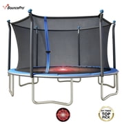 Sportspower BouncePro 14ft Trampoline Meets ASTM Safety Standards, Heavy-Duty Rust-Resistant Steel Frame, UV-Resistant Jump Mat, Safety Net & Under-Mat Flashing Lights