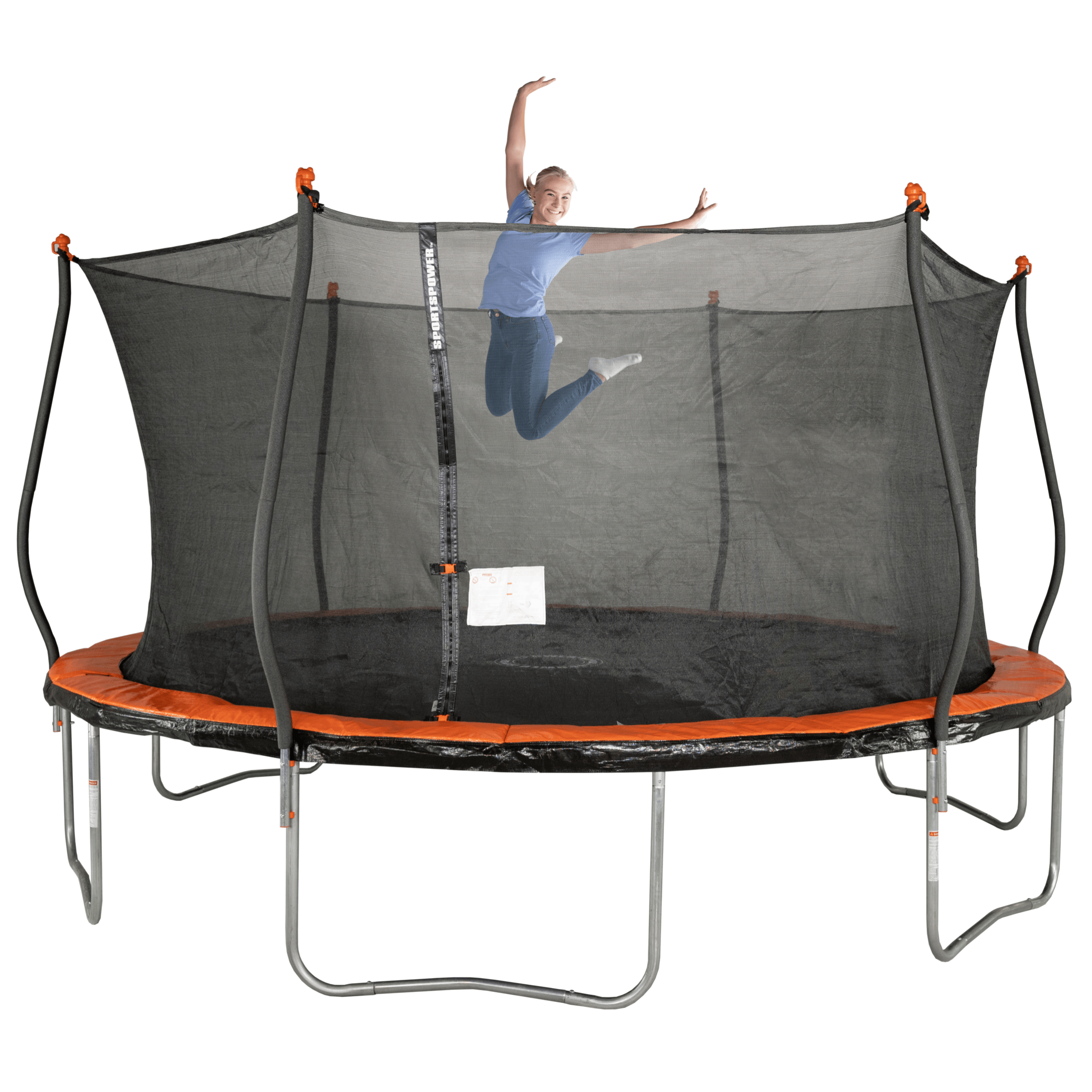 Bounce Pro 15' Trampoline, Basic Safety Enclosure, Orange - image 1 of 7