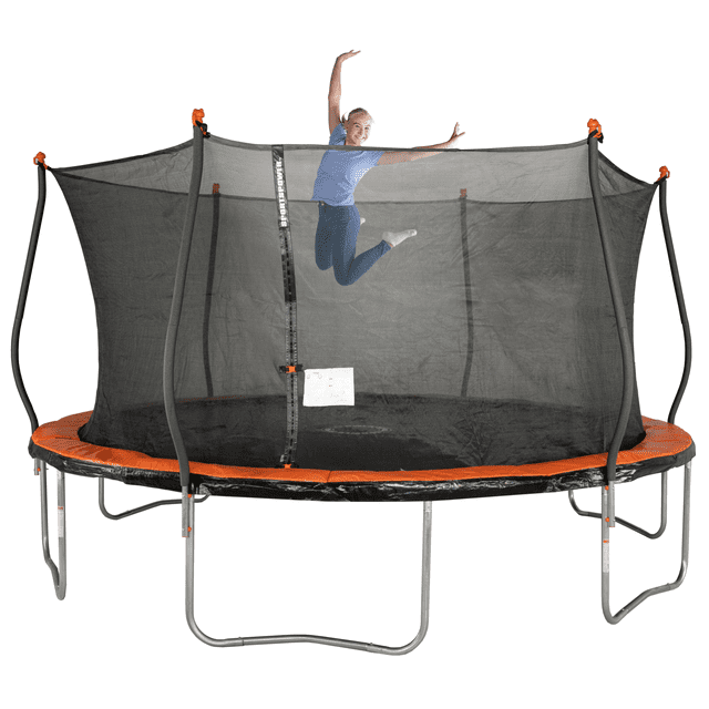 Bounce Pro 15' Trampoline, Basic Safety Enclosure, Orange