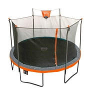 Sportspower BouncePro 15ft Multiplay Trampoline Meets ASTM Safety Standards, Heavy-Duty Rust-Resistant Painted Steel Frame, Safety Net, Basketball, Electronic Target Game & Flashing Lights
