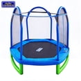 thumbnail image 1 of Sportspower My 1st Trampoline 7 ft Trampoline for Kids 3-10 Meets ASTM Safety Standards with Blow-Molded Legs and Padded Heavy-Duty Steel Frame, UV-Resistant Safety Enclosure & Jump Mat, 1 of 10