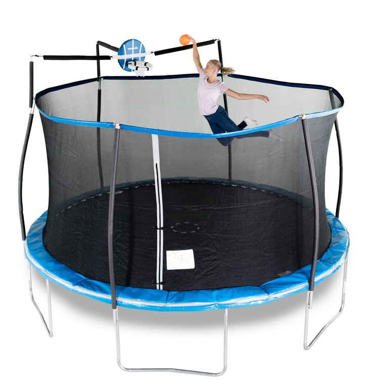 ボール Bounce Bounce Pro Trampoline with Slama Jama Basketball System