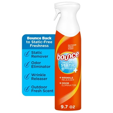 Bounce Rapid Touch-Up 3 in 1 Static Remover, Wrinkle Releaser, Fabric Refreshing Odor Eliminator, Fresh Scent, 9.7 oz