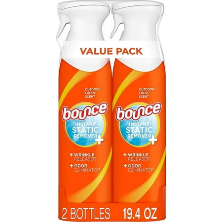 Bounce Rapid Touch-Up 3 in 1 Wrinkle Releaser Clothing Spray, 2 count 9.7 fl oz each