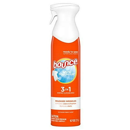 Bounce Rapid Touch-Up 3 in 1 Wrinkle Releaser Clothing Spray, 9.7 fl oz