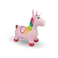 thumbnail image 1 of BounceZiez Inflatable Pink Unicorn Animal Hopper Ball Toy for Children Ages 3+By Waloo Products, 1 of 4