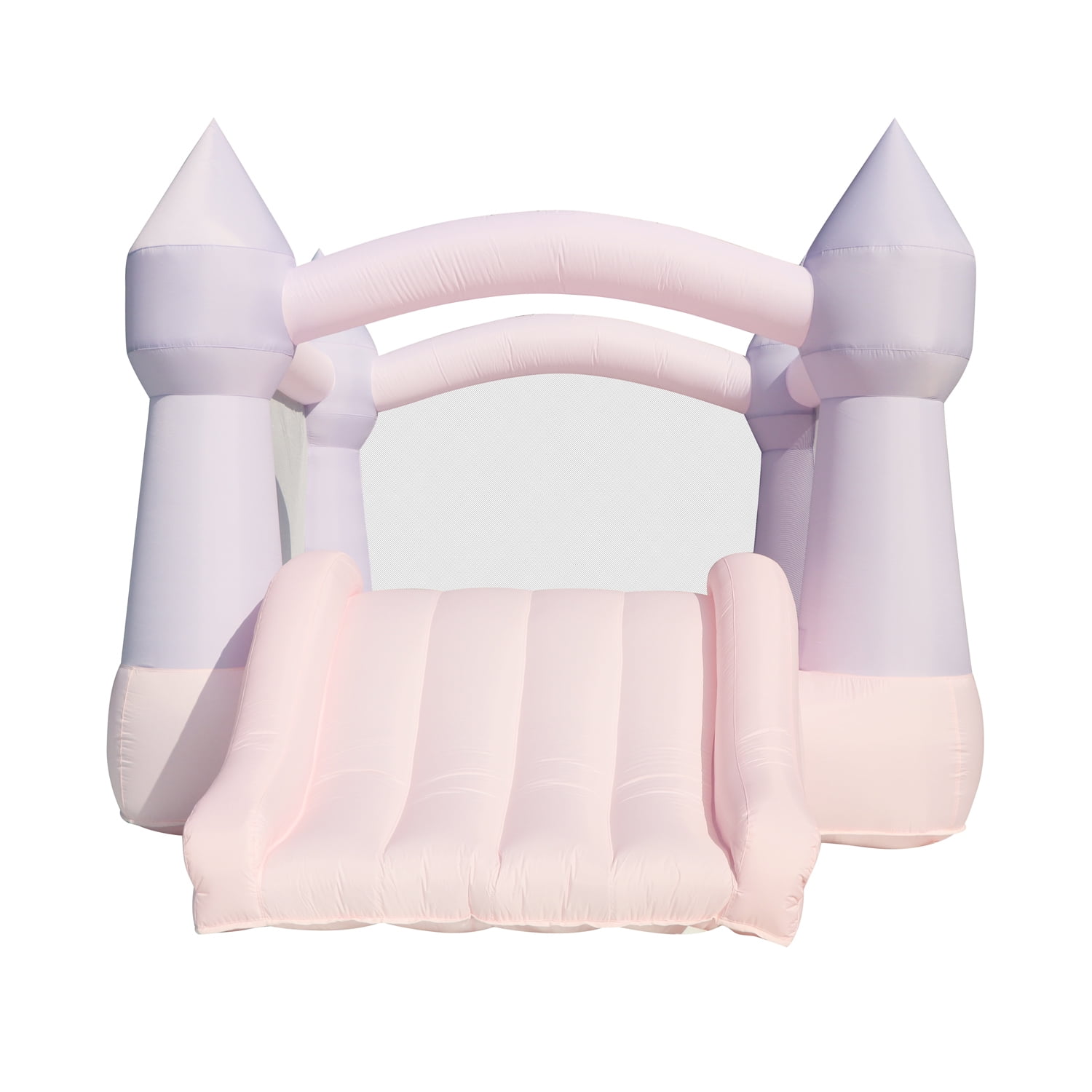 Pastel Pink Inflatable Castle Bounce House with Slide