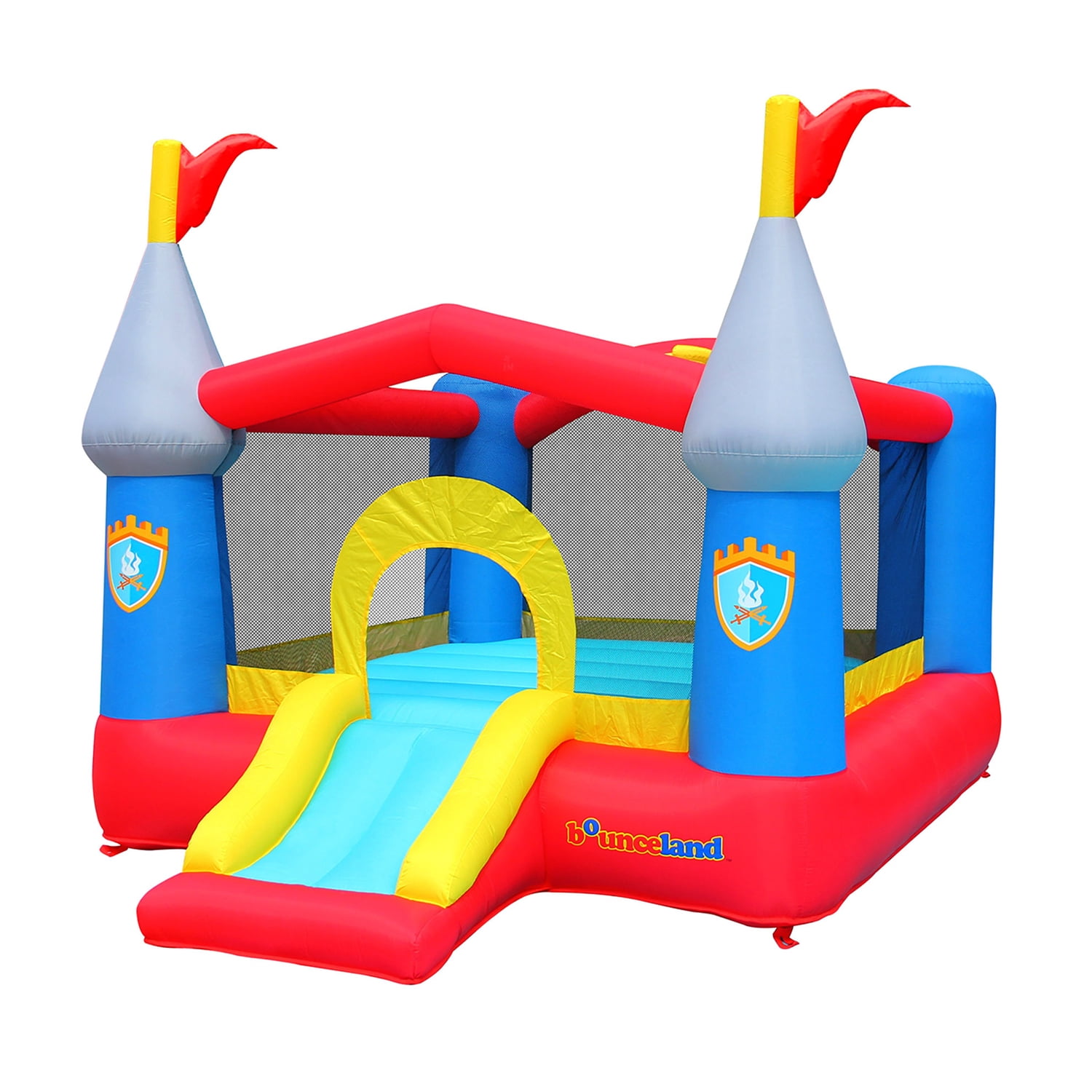 Colorful Inflatable Castle Bounce House with Slide and Hoop