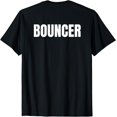 thumbnail image 1 of Bouncer Worker Nightclub Bar Staff Security Print On Back T-Shirt, 1 of 3