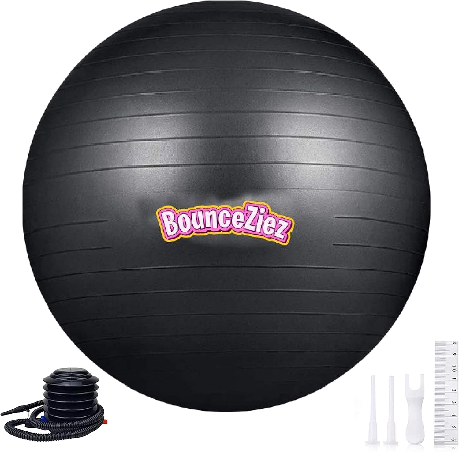 Bounceziez 75CM Extra Thick Anti-Burst Exercise Ball with Pump – Stability Yoga Ball for Birthing, Core Workouts & Physical Therapy