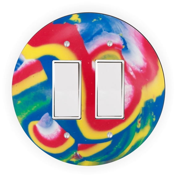 Bouncing Ball Design - Round Light Switch Plate Cover - Single Rocker