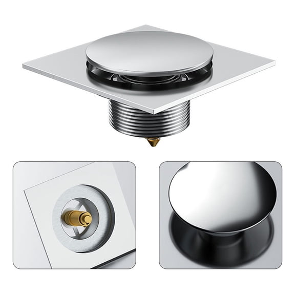 Bouncing Floor Drain Anti- Pure Copper Invisible Floor Drain Bathroom Copper