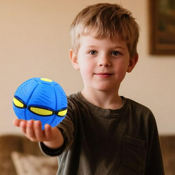 Bouncing Metaball Flying Saucer, Magic Metaball,Light-Up Boomerang Disc for All Ages, Interactive Outdoor Toy with LED Lights