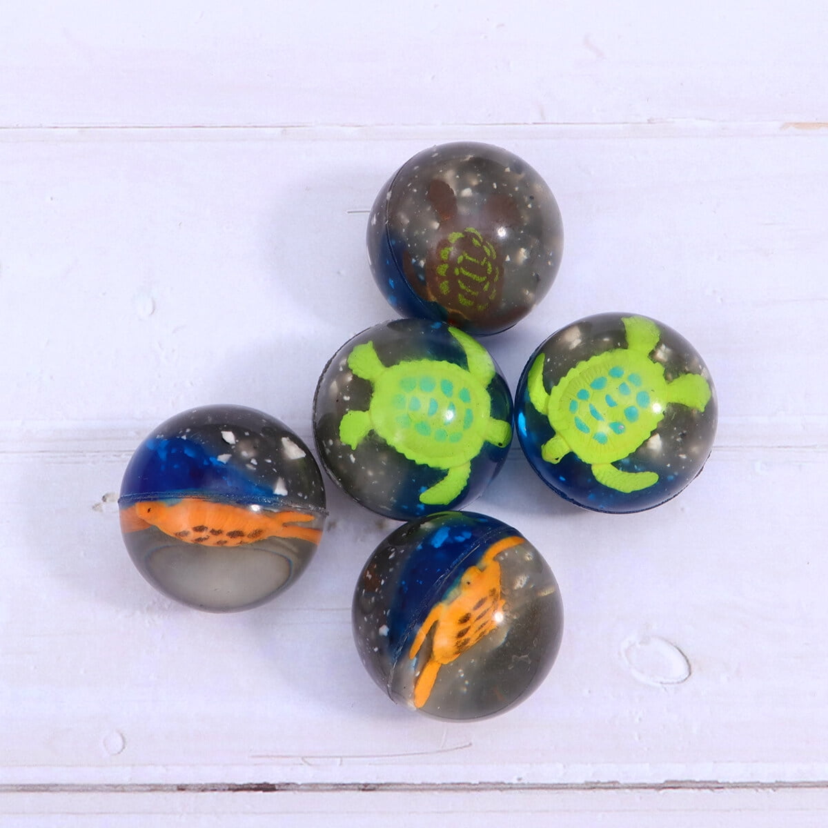 Bouncy Ball 5Pcs Sea Turtle Designed Bouncy Ball Rubber Jumping Ball