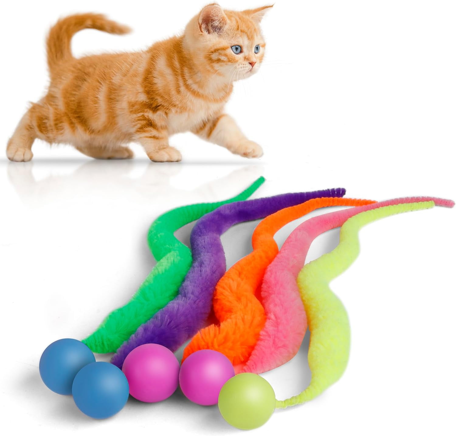Fuzzy ball cat toy hotsell