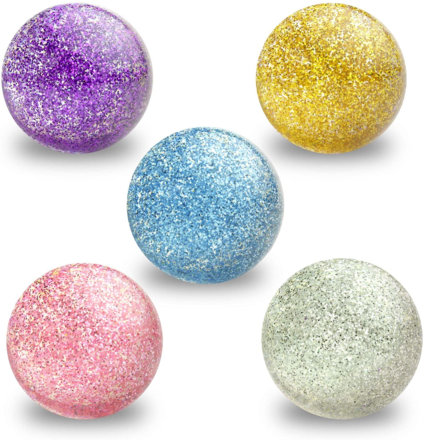 Large glitter best sale bouncy ball