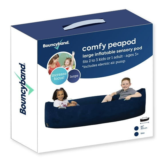 Bouncy Bands Comfy Peapod 80" Soothing Deep Pressure Air Bed with Electric Pump