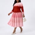 thumbnail image 1 of Bouncy Dresses for Women Church Elegance Pearl Midi Dress, 3/4 Sleeve Flowy A-Line, High Stretch One Size, 1 of 5