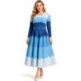 thumbnail image 1 of Bouncy Dresses for Women Church, Elegant Pearl Midi Bounce Dress, Flowy 3/4 Sleeve A-Line Bouncing Party Dress, 1 of 7