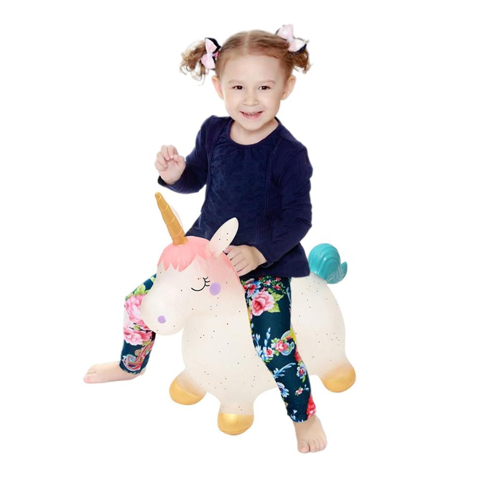 Bouncy Inflatable Horse Ride On Toy with Pump for Kids
