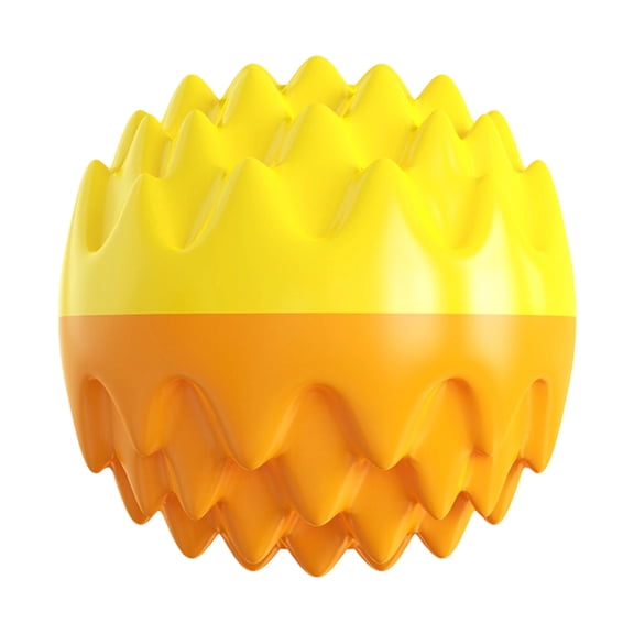 Bouncy Squeaky Dog Chew Toy – Durable Teeth Cleaning Toy with Tensile Strength for Aggressive Chewers,Orange