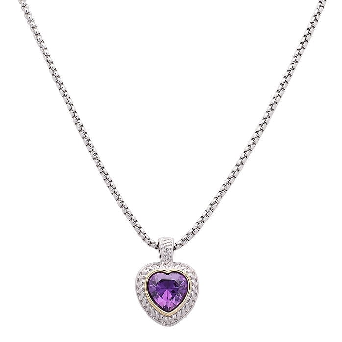 Freebird Jewelry Box Bound By Heart Necklace - Purple
